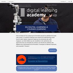 Du Digital Learning à l'Human Learning