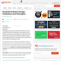Email Newsletter Design: Guidelines And Examples