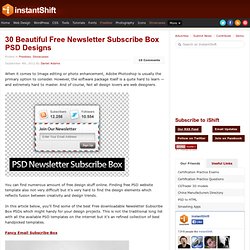 30 Beautiful Free Newsletter Subscribe Box PSD Designs