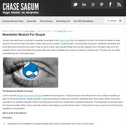 Newsletter Module For Drupal