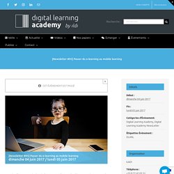 [Newsletter #95] Passer du e-learning au mobile learning
