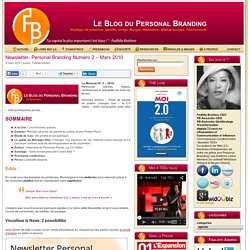 Newsletter- Personal Branding Numéro 2 – Mars 2010