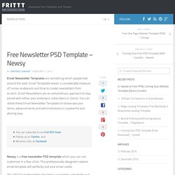 Free Newsletter PSD Template - Newsy