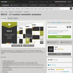 Marketing - MOCO – 21 modular newsletter templates