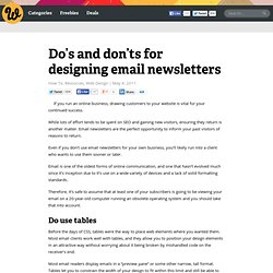 Do’s and don’ts for designing email newsletters