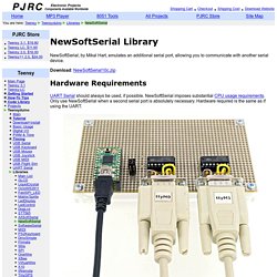 NewSoftSerial Library, for an extra serial port