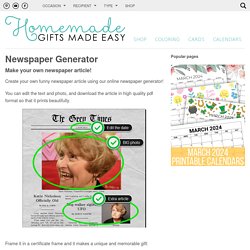 Funny Newspaper Generator with Pictures and Multiple Articles
