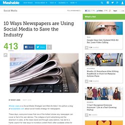 10 Ways Newspapers are Using Social Media to Save the Industry