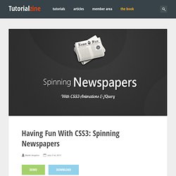 Having Fun With CSS3: Spinning Newspapers