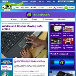 CBBC Newsround - Advice and tips for staying safe online