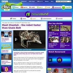 CBBC Newsround - Meet Cheetah - the robot faster than Usain Bolt