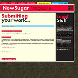 NewSugar Magazine! - Submitting your work.