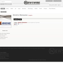 Newswire.net - Member Profile - Dimitris Menounos