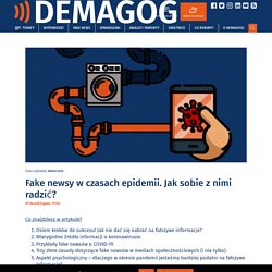 Fake newsy w czasach epidemii. Jak sobie z nimi radzić?