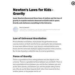 Newton's Laws for Kids - Gravity