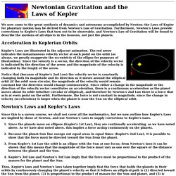 Newtonian Gravitation and the Laws of Kepler