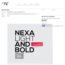 Nexa Free Font
