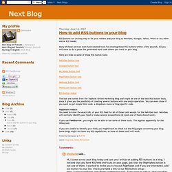How to add RSS buttons to your blog