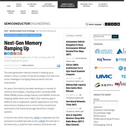 Next-Gen Memory Ramping Up