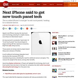 Next iPhone said to get new touch panel tech