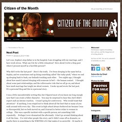 Citizen of the Month » Next Post