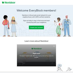 Nextdoor · Welcome EveryBlock members