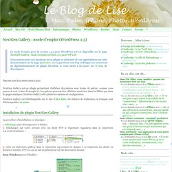 NextGen Gallery : mode d’emploi (WordPress 2.5)