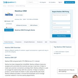 Nextiva CRM Pricing 2020 : Demo, Reviews, & Features - 360Quadrants