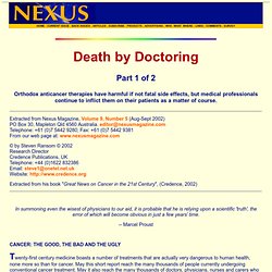 NEXUS MAGAZINE: Death by Doctoring-1/2