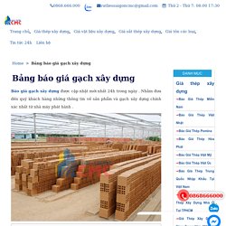 □ 【Bảng báo giá gạch xây dựng】【SÀI GÒN CMC】