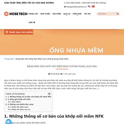Bảng Báo Giá Khớp Nối Mềm Inox Chống Rung (SUS 304)