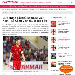 Mức lương cầu thủ bóng đá Việt Nam - Lê Công Vinh thuộc top đầu