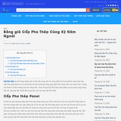 Bảng giá Cốp Pha Thép Cùng Kỳ Năm Ngoái