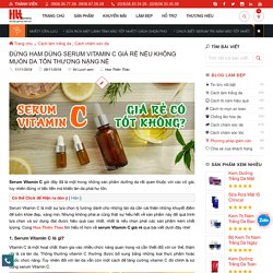 Đừng ham serum Vitamin C giá rẻ nếu không muốn da tổn thương