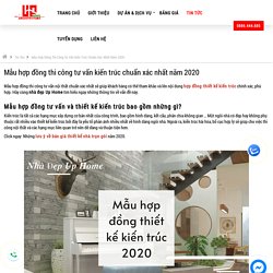 Mẫu hợp đồng thi công tư vấn thiết kế kiến trúc chuẩn xác nhất năm 2020