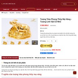 Tượng Trâu Phong Thủy Mạ Vàng - Tượng Linh Vật Cỡ Nhỏ