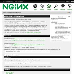 NginxHttpUploadProgressModule - Nginx Wiki