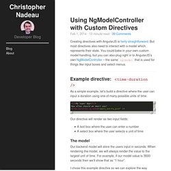 Using NgModelController with Custom Directives