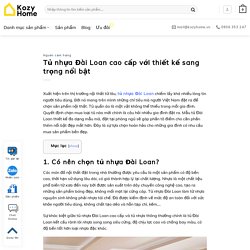 Tủ nhựa Đài Loan cao cấp với thiết kế sang trọng nổi bật 