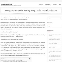 Những cách xử lý quần áo hàng thùng - quần áo cũ tốt nhất 2019