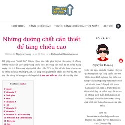 Những dưỡng chất cần thiết để tăng chiều cao