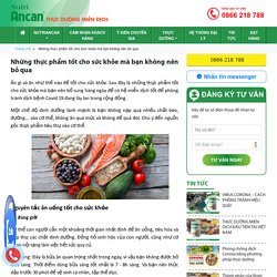 Những thực phẩm tốt cho sức khỏe mà bạn không nên bỏ qua