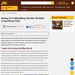 Những Vị Trí Đặt Đồng Tiền Đá Tốt Nhất Trong Phong Thủy