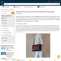 Những thương hiệu túi xách Úc HÓT nhất dành cho phái đẹp