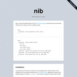 nib - CSS3 extensions for Stylus
