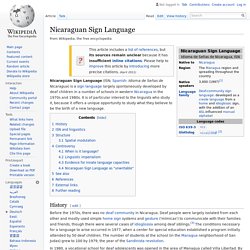 Nicaraguan Sign Language