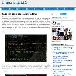 8 nice text-based applications in Linux