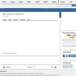 CSS3 - The future now - Slide List Menu