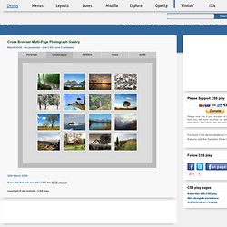 Cross Browser Multi Page Photograph Gallery