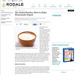 How to Make Homemade Yogurt—No Plastic Tubs Required
